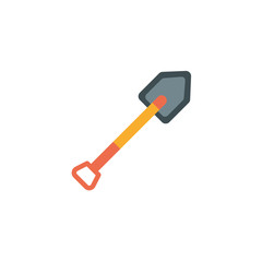 Isolated camping shovel icon flat design