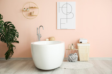 Stylish interior of modern bathroom