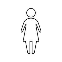 woman avatar character line style icon vector illustration design