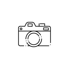 Isolated camera icon line design