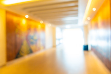 Abstract blur hotel lobby interior