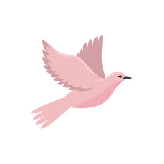 Fototapeta premium dove of the fight cancer against breast vector illustration design