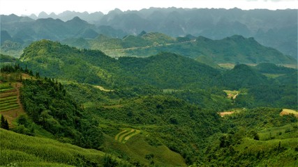 Naklejka na ściany i meble Landscape of Vietnam. Mountains. Traveling