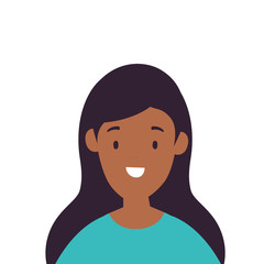 head of beautiful afro woman avatar character vector illustration design