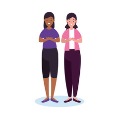 Obraz premium beautiful women avatar character icon vector illustration design