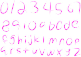 numbers and fonts letter design