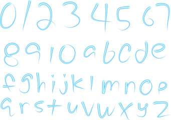 numbers and fonts letter design