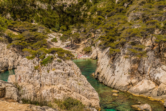A view of calanques in Marseille France