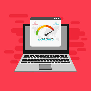 Laptop Acceleration Icon Vector Template Online On Website Or Mobile Application Vector Concept Seo And Digital Marketing