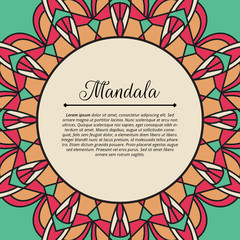 Colorfull Mandala Geometrical Background, Mozaic, wallpaper