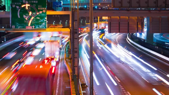 東京　交通　タイムラプス　高速道路