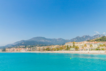 A view in Menton in France