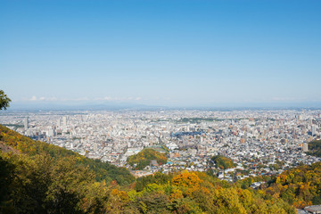Fototapeta na wymiar 大倉山ジャンプ競技場からの景色