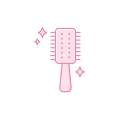 Isolated hair brush icon fill design