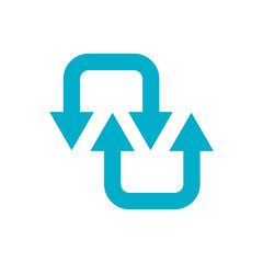 Isolated blue arrows icon vector design