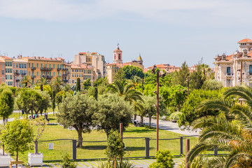 Fototapeta premium A view in Nice in Cote d Azur in France