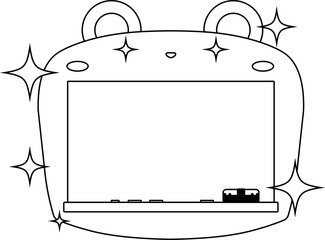 Cute Bear blackboard outline