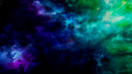 Obraz na płótnie Canvas Fantasy universe space background ,volumetric lighting. 3d render
