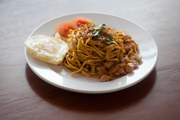 Fried noodles from Indonesia southeast asia
