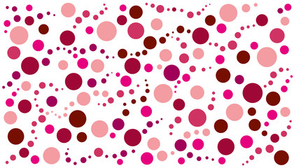 Hintergrund mit verspielten Punkten in rot und pink