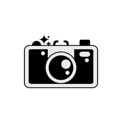 Isolated camera icon line design