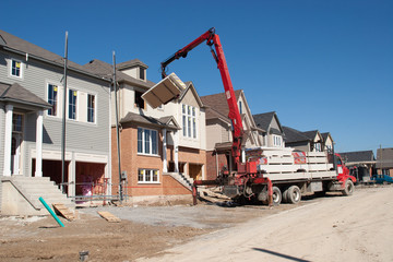 Fototapeta na wymiar construction site in Canada back to 2006