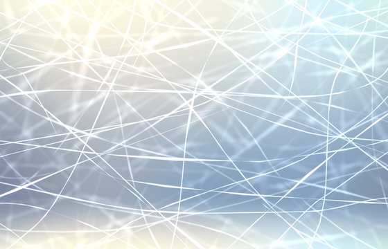 Icy structure 3d background. Shiny winter illustration. Chaotic cracs shiny texture. Brilliance plexus pattern. Clear net lines illustration.