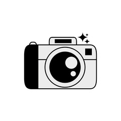 Isolated camera icon line design