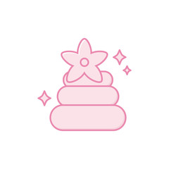 Isolated spa stones icon fill design