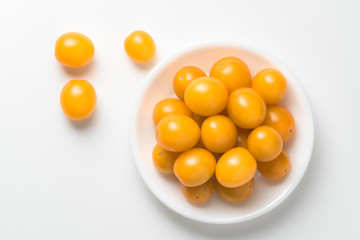 Yellow Grape Tomatoes in a Bowl