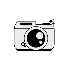 Isolated camera icon line design