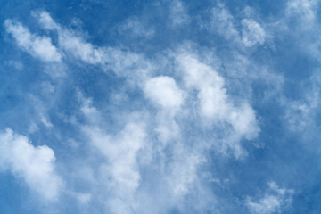 White cloud and blue sky background