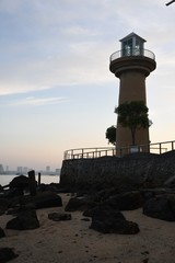 lighthouse at sunset