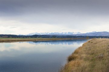 landscape with lake and sky