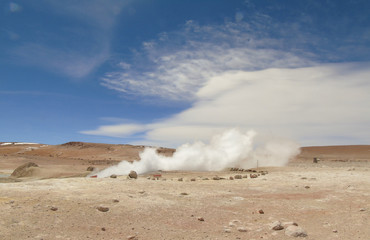 The Sun of Tomorrow is a desert area of ​​approximately 2 km² of extension, located in the south of Bolivia, in the department of Potosí