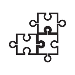 Puzzle Icon Vector Design Template