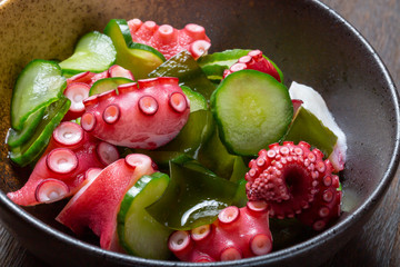 タコとキュウリの酢の物