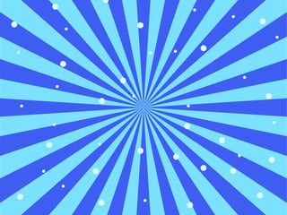 Blue Sunburst Background. Vector Illustration