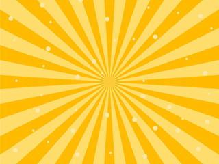Yellow Sunburst Background. Vector Illustration