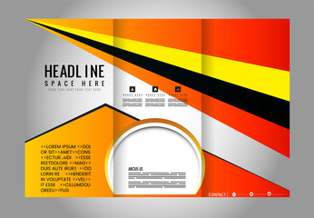 Custom tri-fold brochure template Works great for either the inside or outside of the brochure.