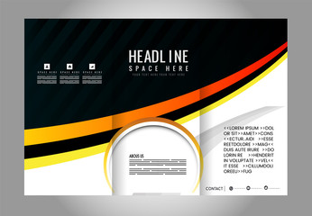 Fototapeta premium Multipurpose Tri-fold Brochure and Catalog Vector Design