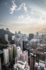 Hong Kong's dense urban and architectural landscape