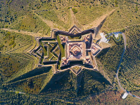 Panoramic landscape of fortress of Nossa Senhora da Graca in Elvas