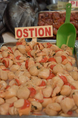  Sea food on sale in the central market of Coquimbo, Chile