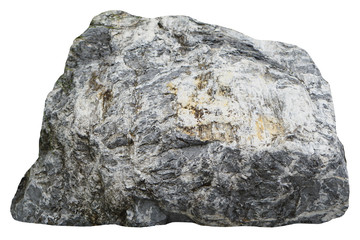 Set of stones white background. Clipping Path 