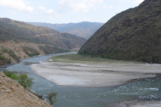 Beautiful scenery of Tamor River Nepal.The Tamor river is one of the major rivers of Nepal