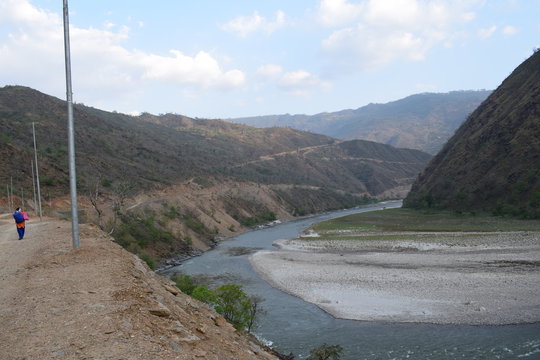 Beautiful scenery of Tamor River Nepal.The Tamor river is one of the major rivers of Nepal