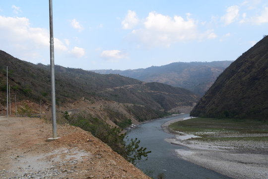 Beautiful scenery of Tamor River Nepal.The Tamor river is one of the major rivers of Nepal