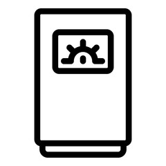 Boiler with analog indicator icon. Outline boiler with analog indicator vector icon for web design isolated on white background