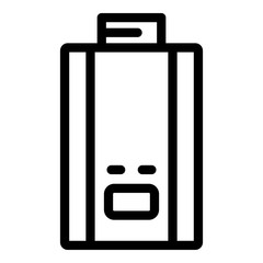 Gas boiler icon. Outline gas boiler vector icon for web design isolated on white background